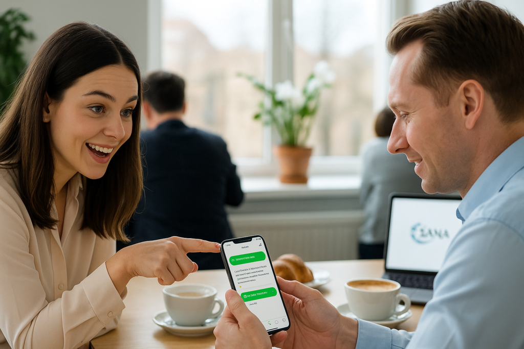 A person asking for a refund from an ecommerce store