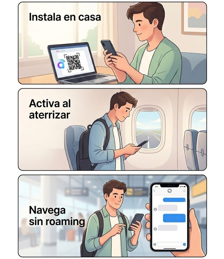 3 pasos para instalar la esim de Ariasim