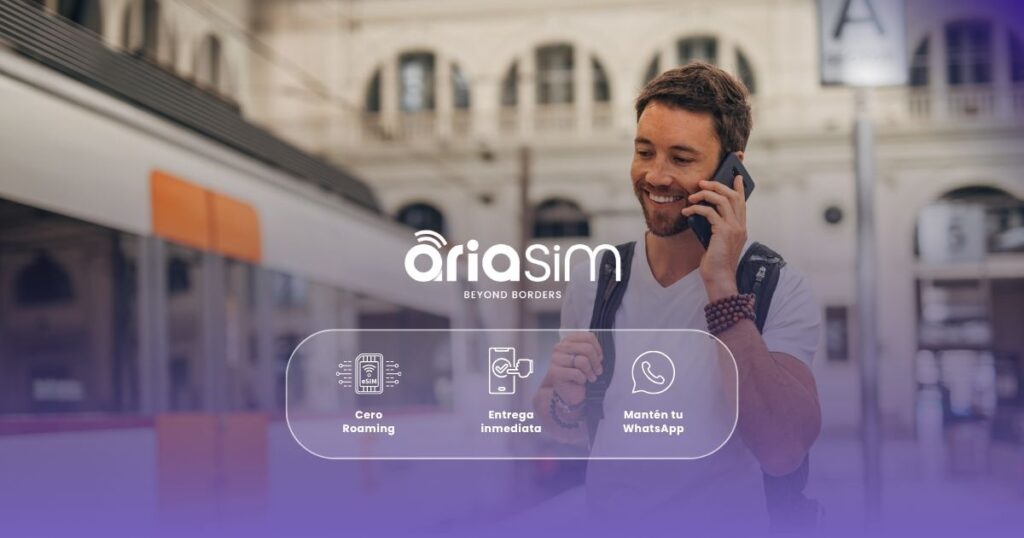 viajero de latam usando mejores esim europa 2026 para navegación | ariasim.com